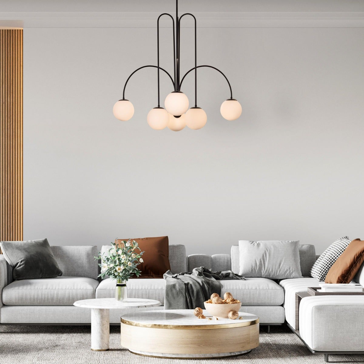 Forever Young (Large, Black, Dimmable LED with Remote Control) Chandelier