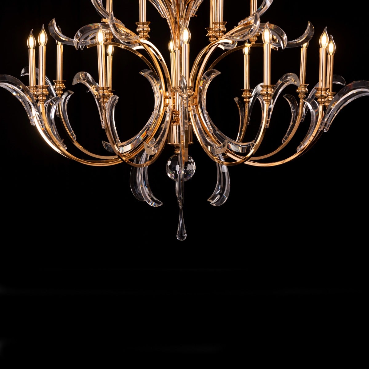 Fountain Of Fortune (Large, Gold) Crystal Chandelier