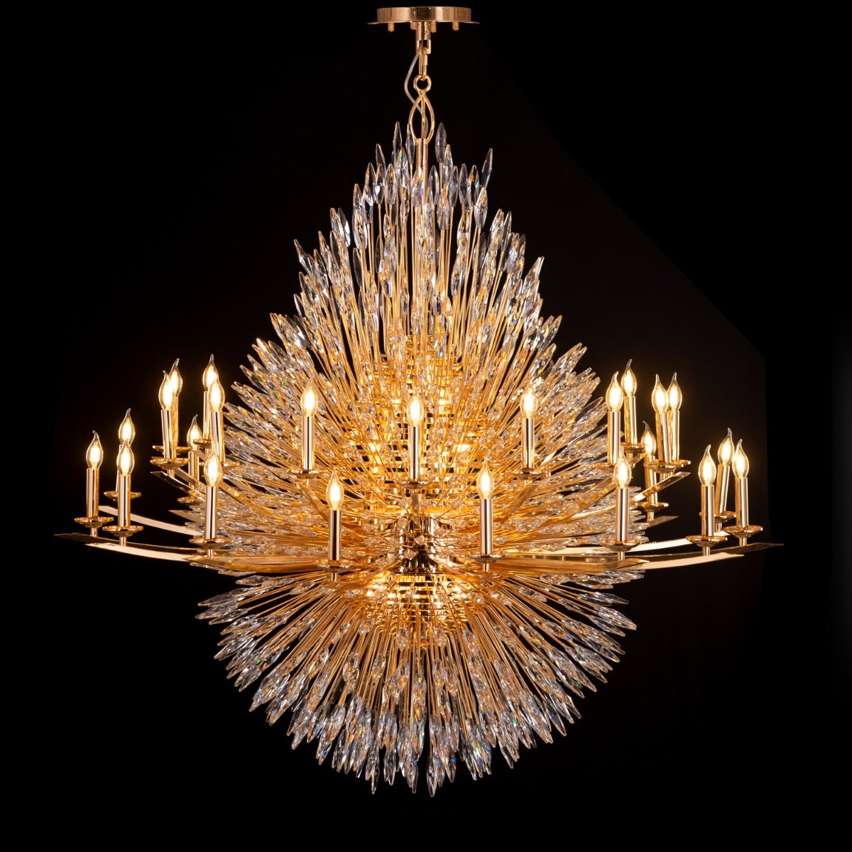 Jewel Of My Heart (Large, Gold) Crystal Chandelier