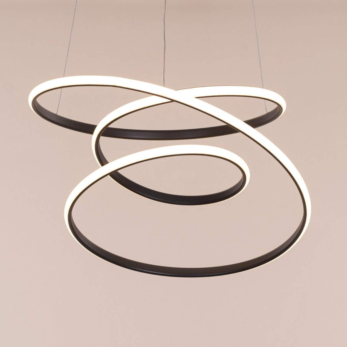 Sleepover (Small, Black, Dimmable LED with Remote Control) Chandelier