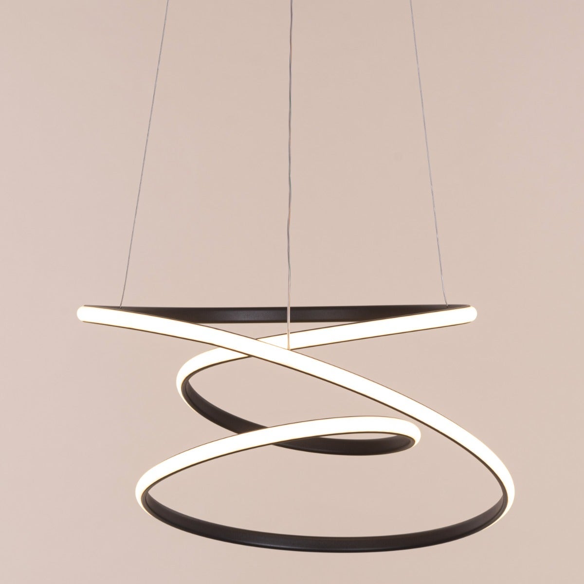 Sleepover (Small, Black, Dimmable LED with Remote Control) Chandelier