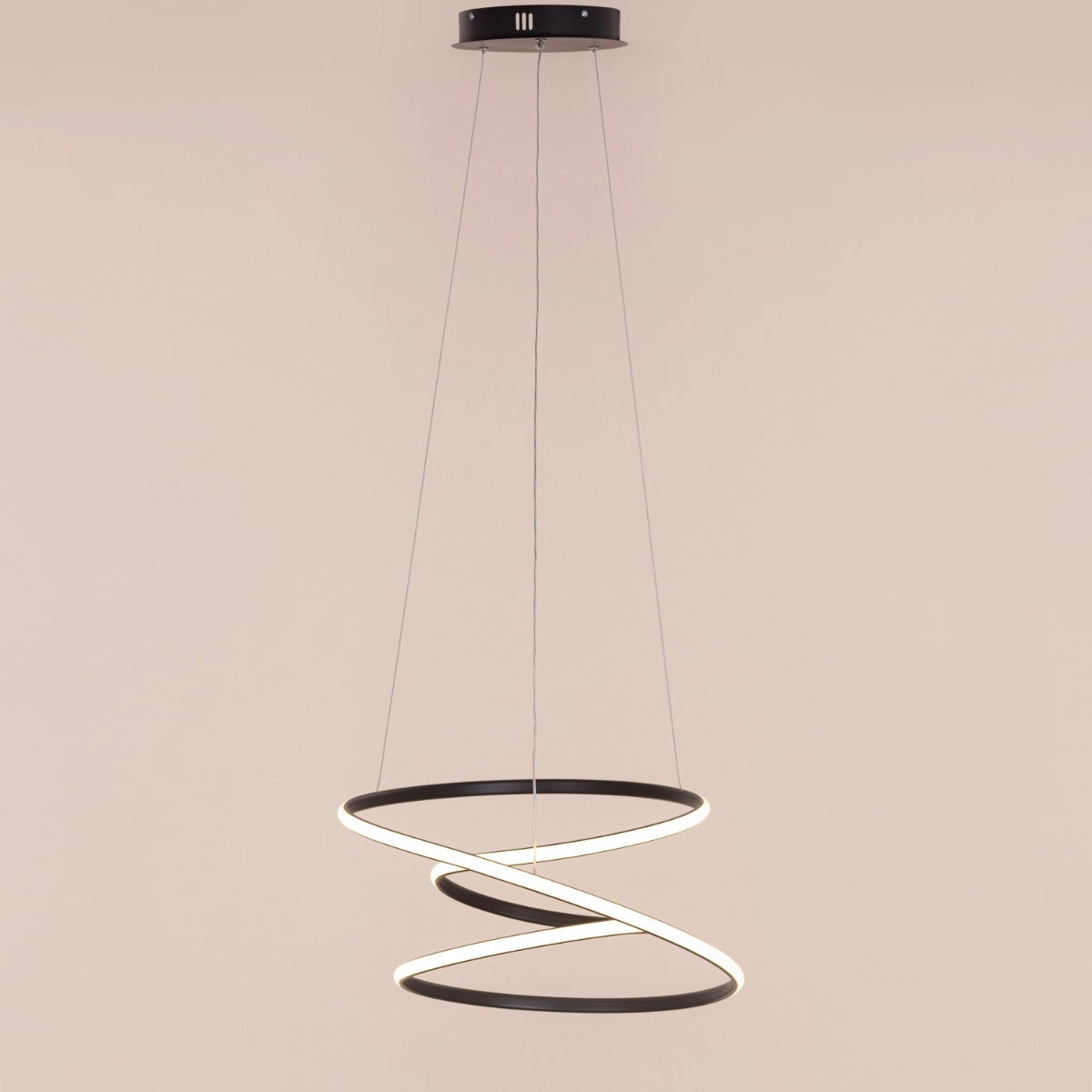 Sleepover (Small, Black, Dimmable LED with Remote Control) Chandelier