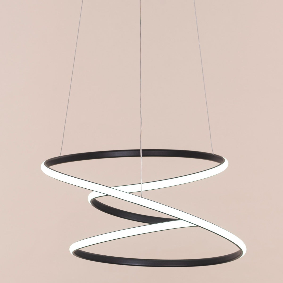 Sleepover (Small, Black, Dimmable LED with Remote Control) Chandelier