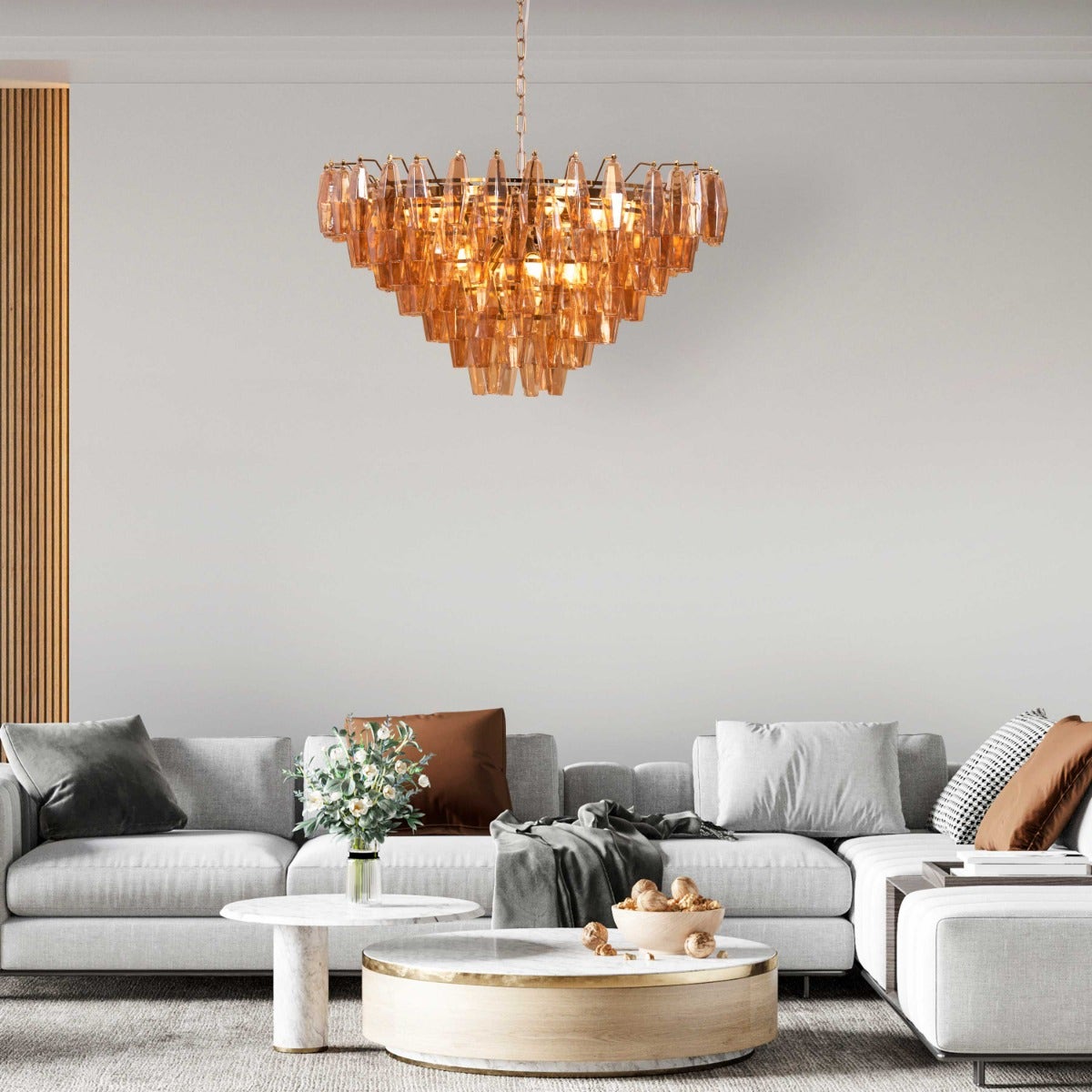 Starry Skies (Medium, Amber) Crystal Chandelier