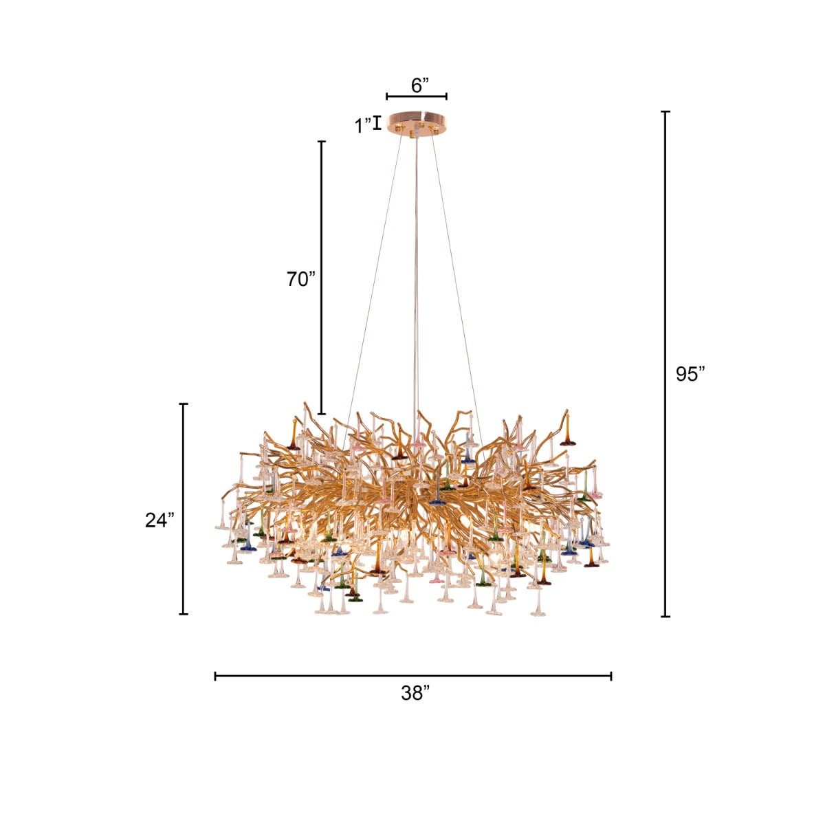 You Said Eternity (Medium, Gold) Crystal Chandelier