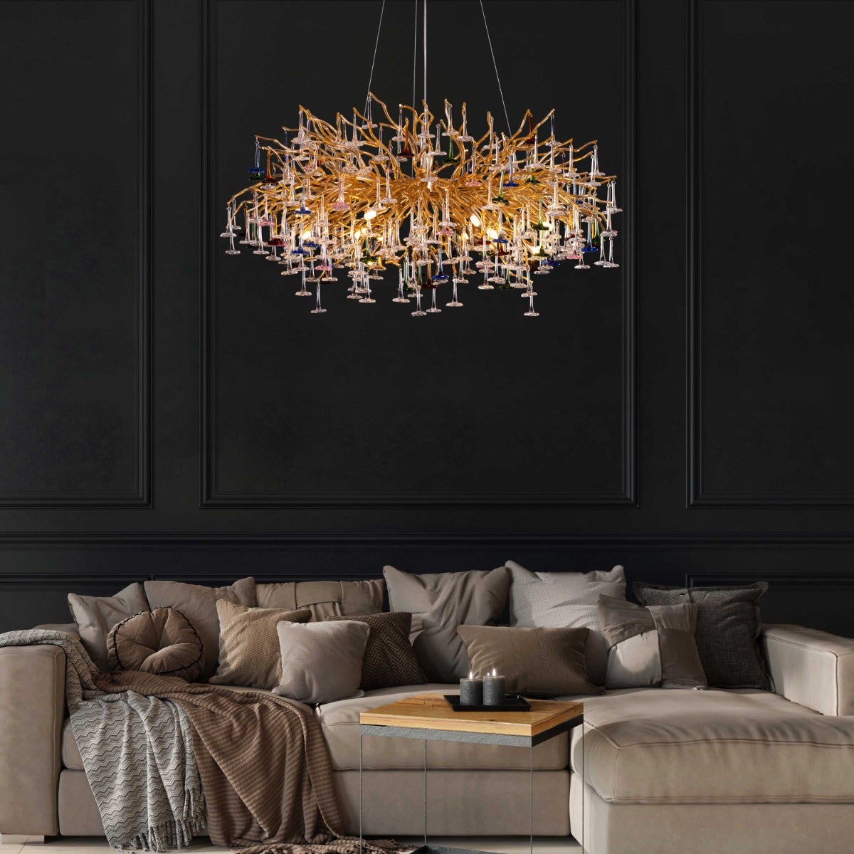 You Said Eternity (Medium, Gold) Crystal Chandelier