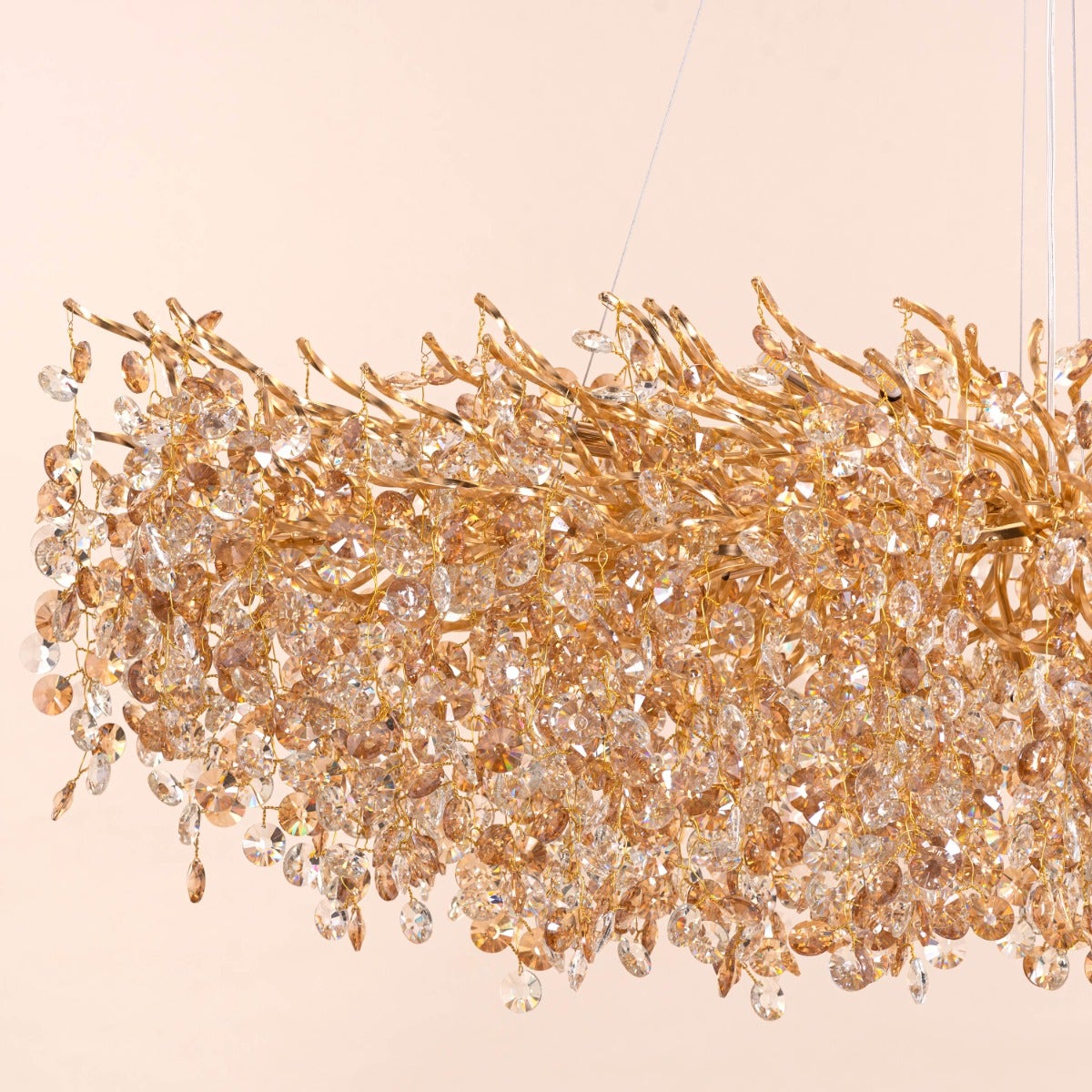 You Said Forever (Large, Gold) Crystal Chandelier