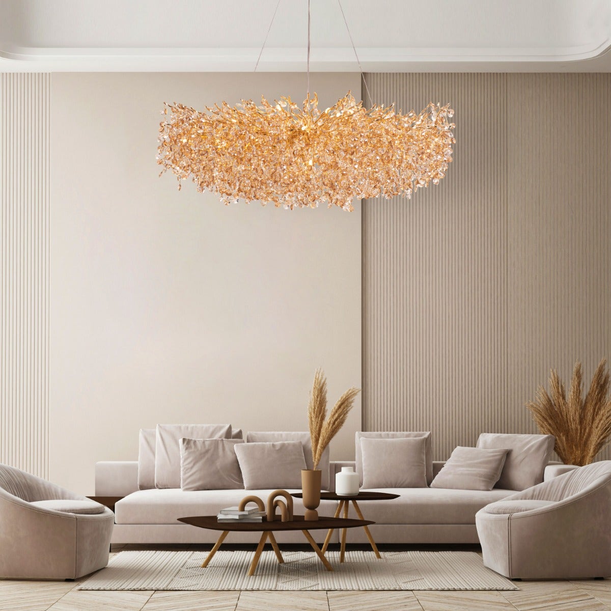 You Said Forever (Large, Gold) Crystal Chandelier