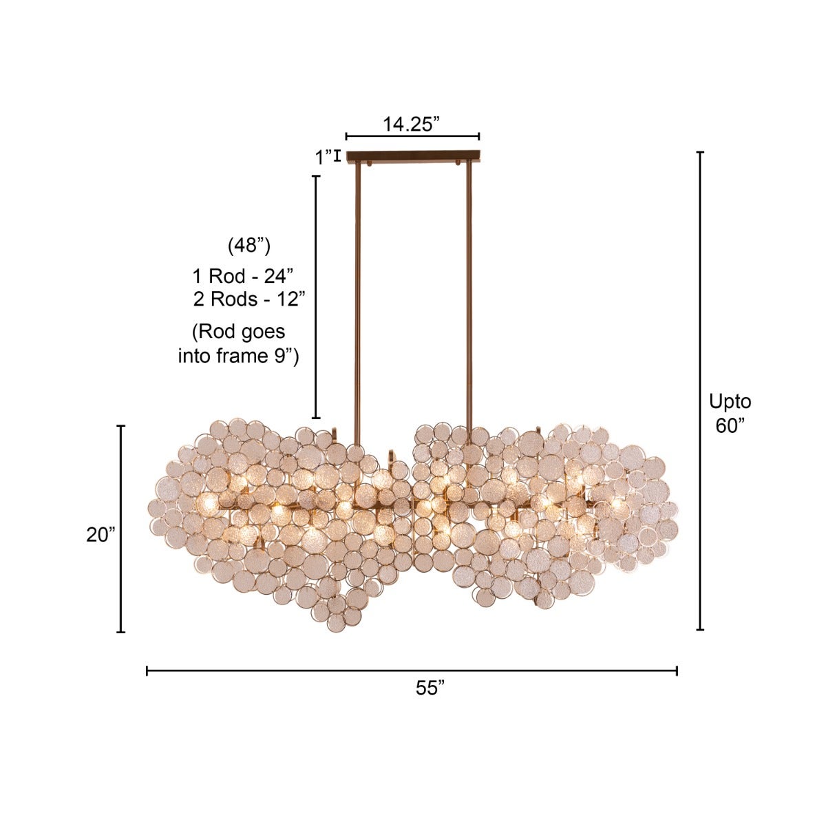 Louder Than Thunder (Large, Gold) Crystal Chandelier