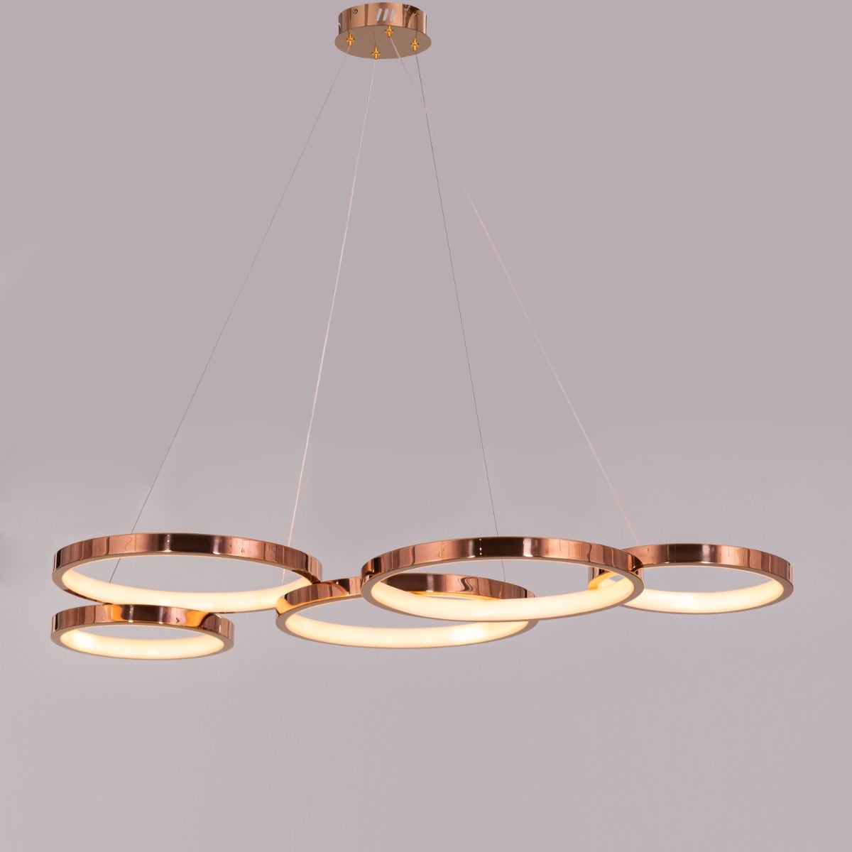Agency Rose (Large, Rose Gold, Dimmable LED with Remote Control) Chandelier