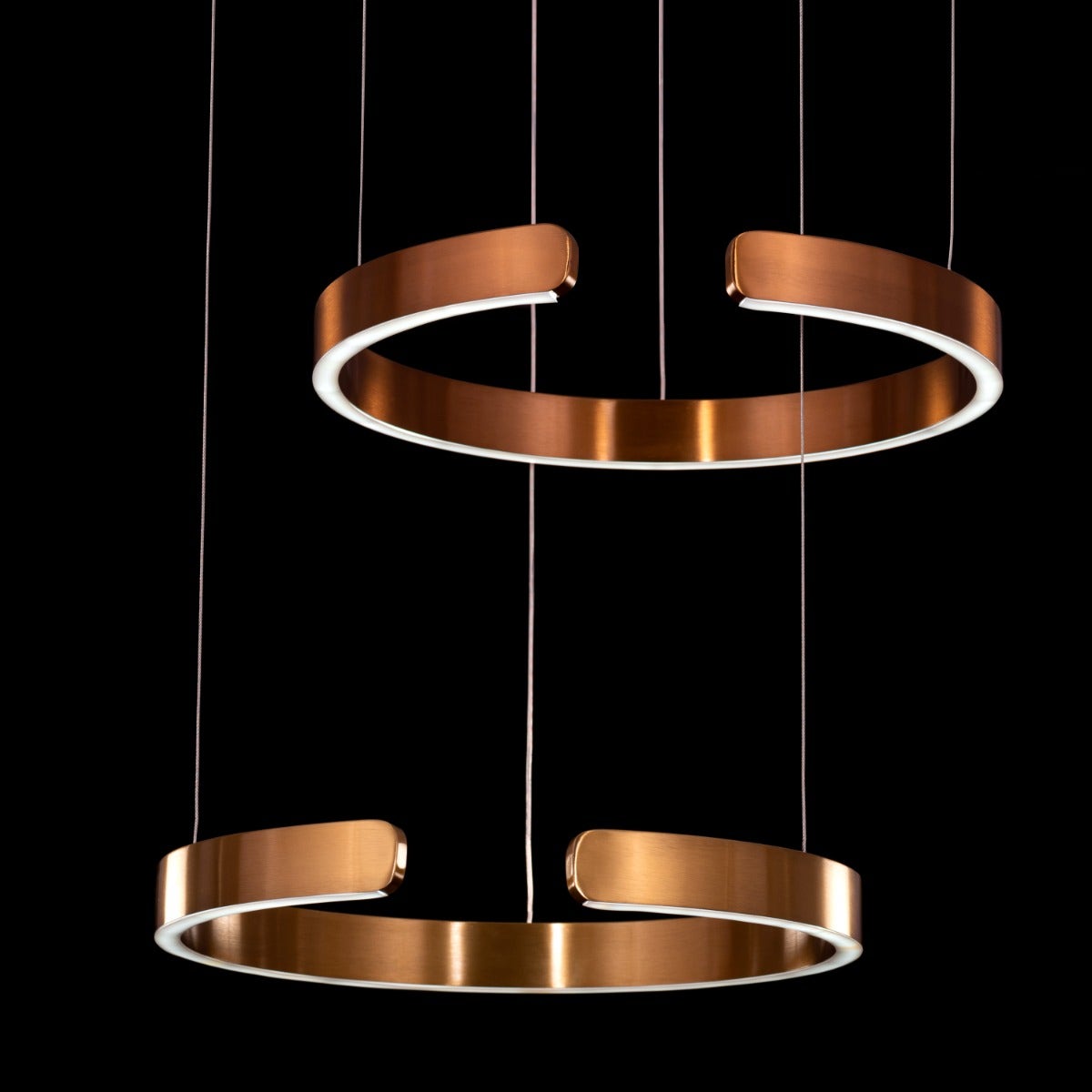 Passing Through (Small, Gold, Dimmable LED with Remote Control) Chandelier