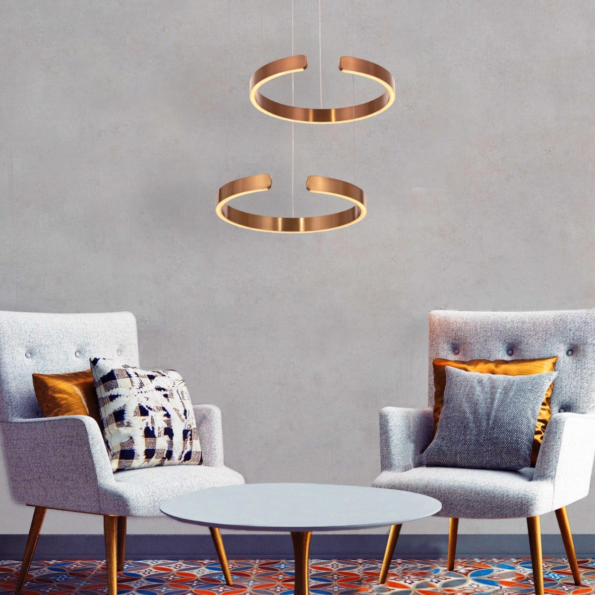Passing Through (Small, Gold, Dimmable LED with Remote Control) Chandelier
