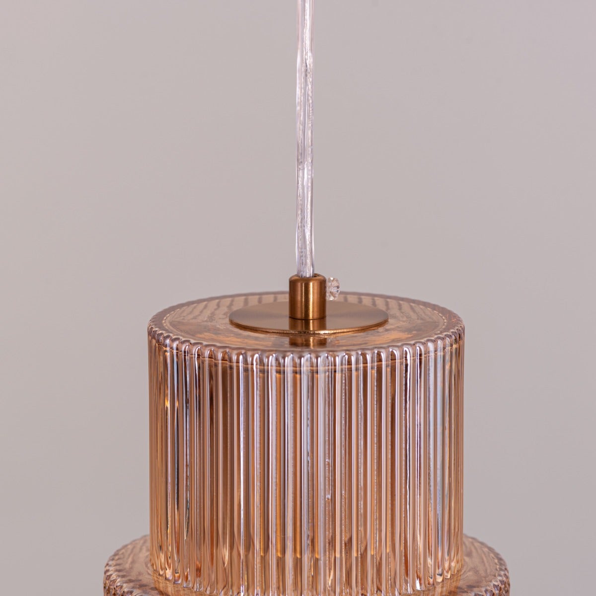 Drive To Mexico (Amber) Textured Glass Pendant Light