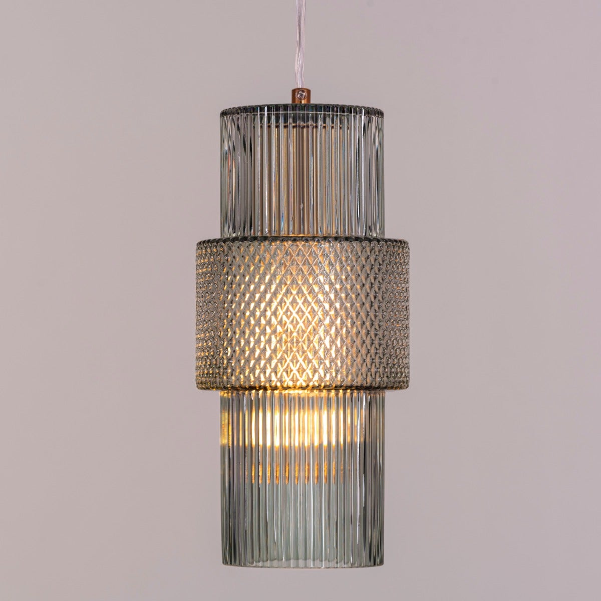 Drive To Mexico (Green) Textured Glass Pendant Light