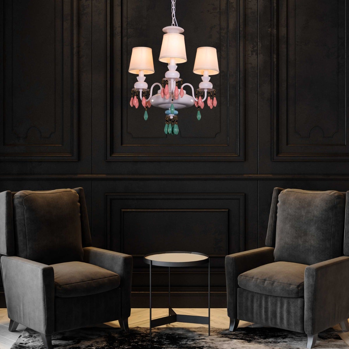 Faraway Tree (Small, White) Ceramic Chandelier