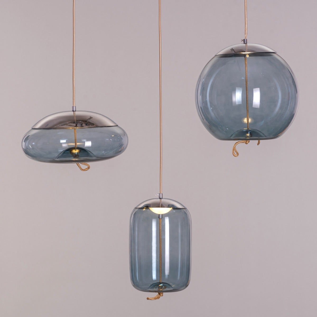 Trust Yourself (Blue, Built-In LED) Glass Pendant Light