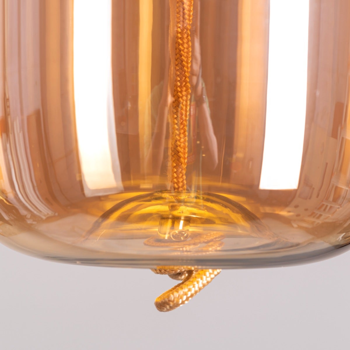 Trust Yourself (Amber, Built-In LED) Glass Pendant Light
