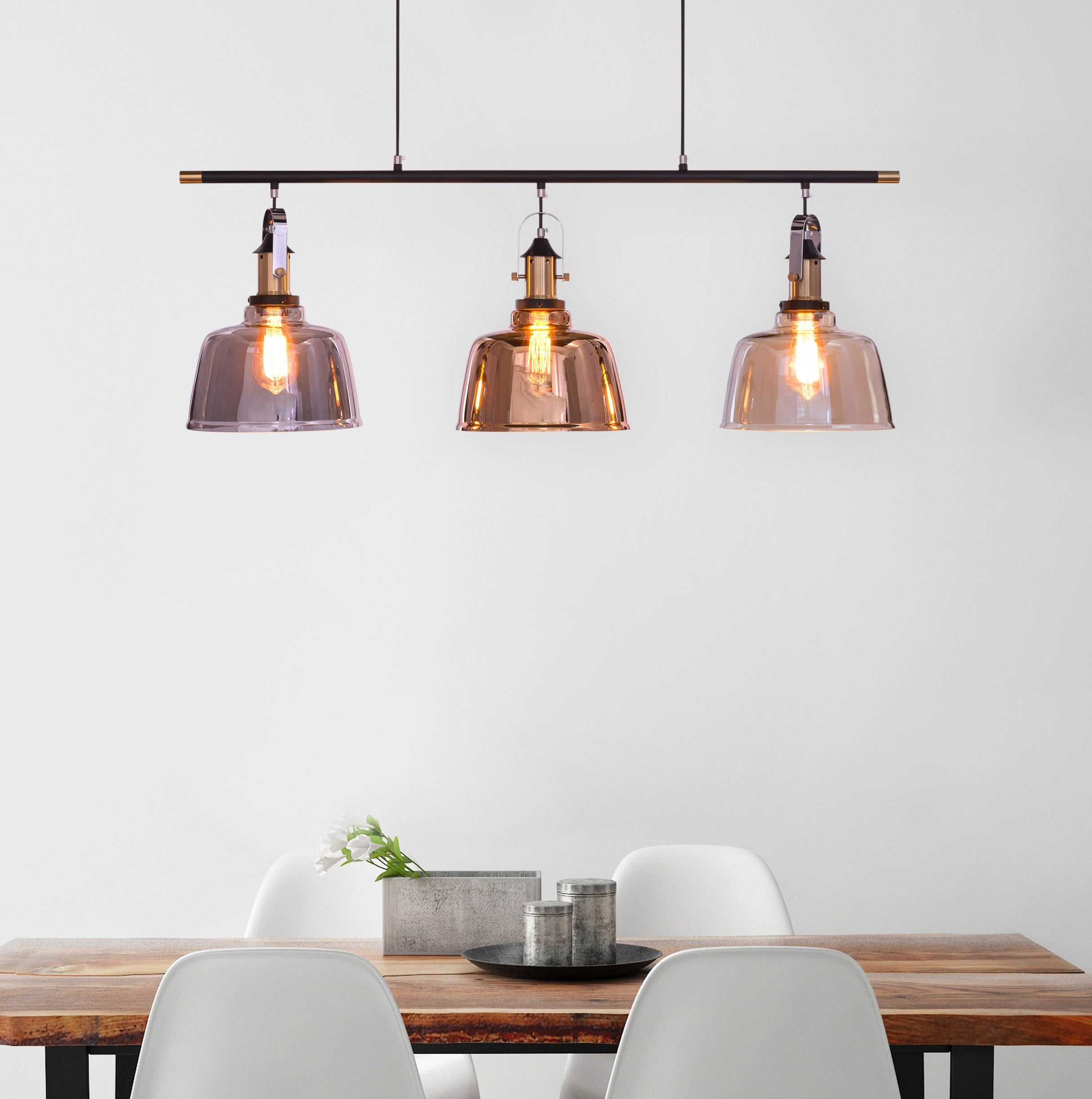 Royal Tea (Smokey Grey, Copper, Amber) Glass Pendant Light