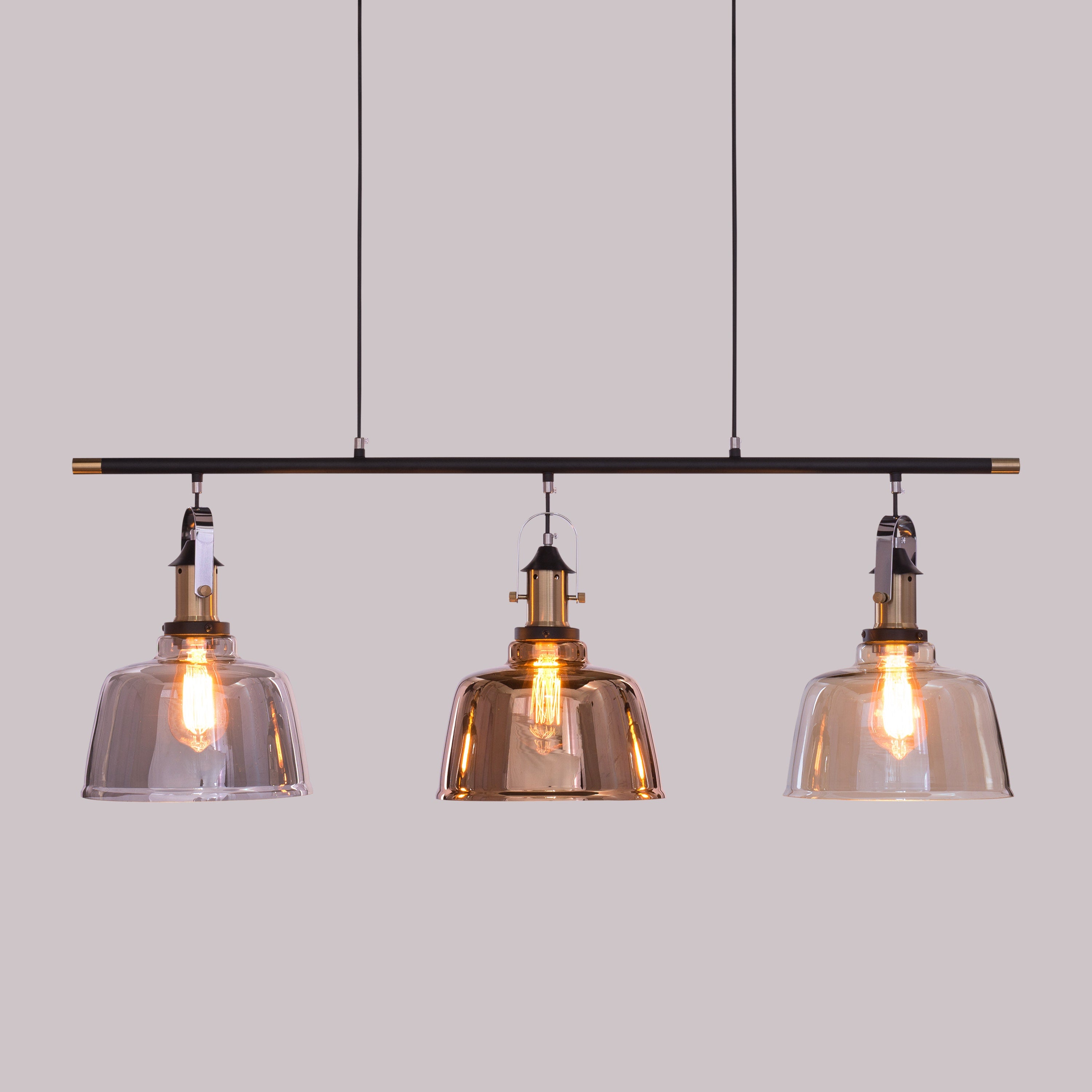 Royal Tea (Smokey Grey, Copper, Amber) Glass Pendant Light