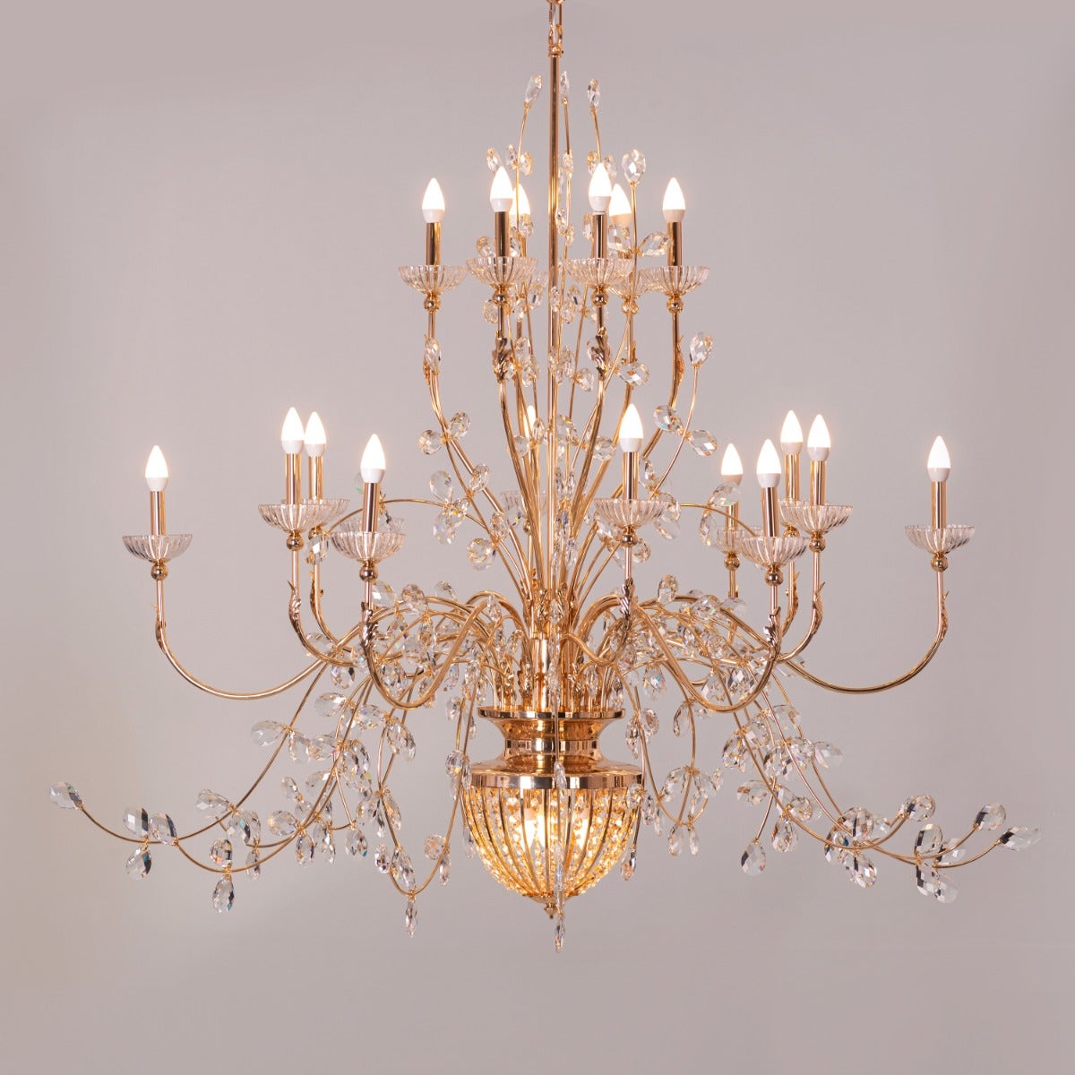 Juliet To Your Romeo (Large, Gold) Crystal Chandelier