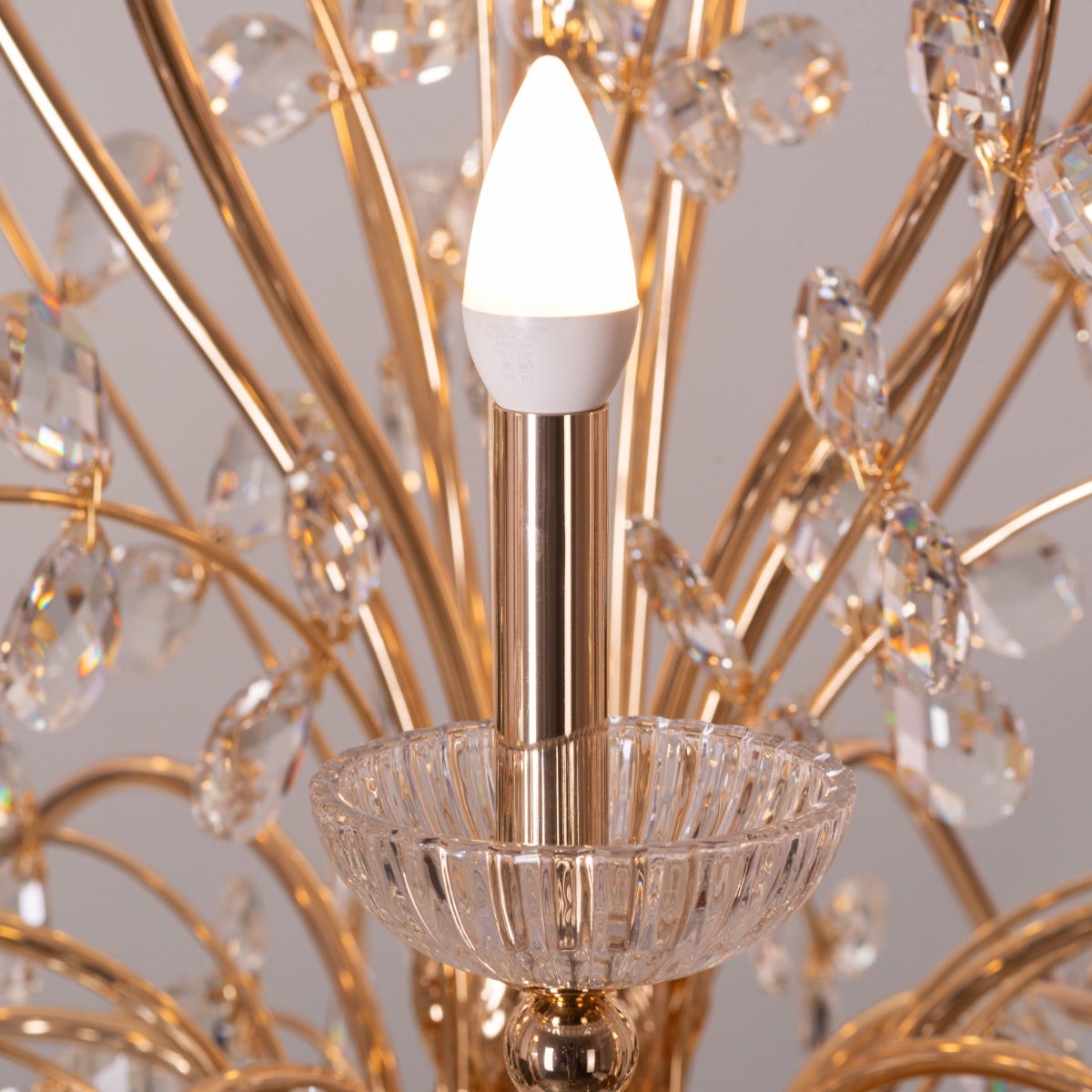 Juliet To Your Romeo (Large, Gold) Crystal Chandelier