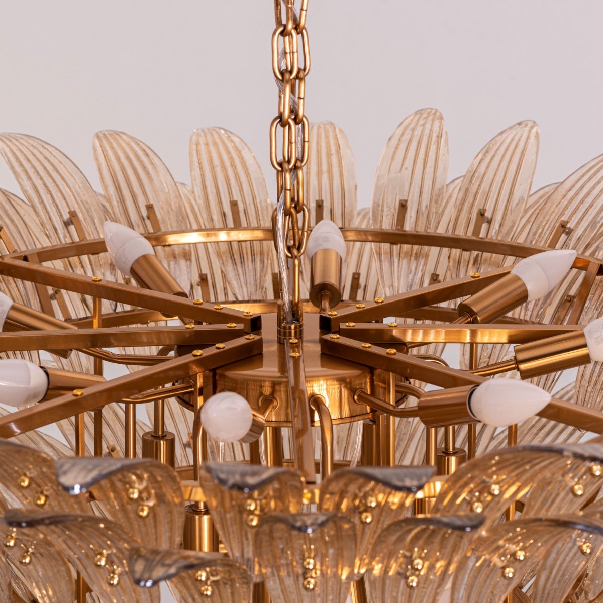 Land This Plane (Large, Gold) Glass Chandelier