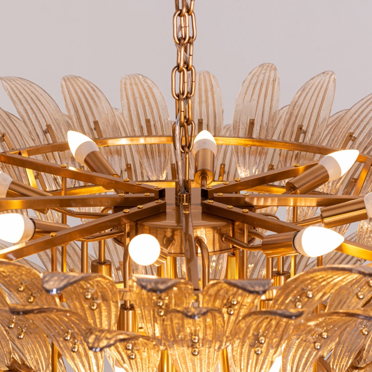 Land This Plane (Large, Gold) Glass Chandelier