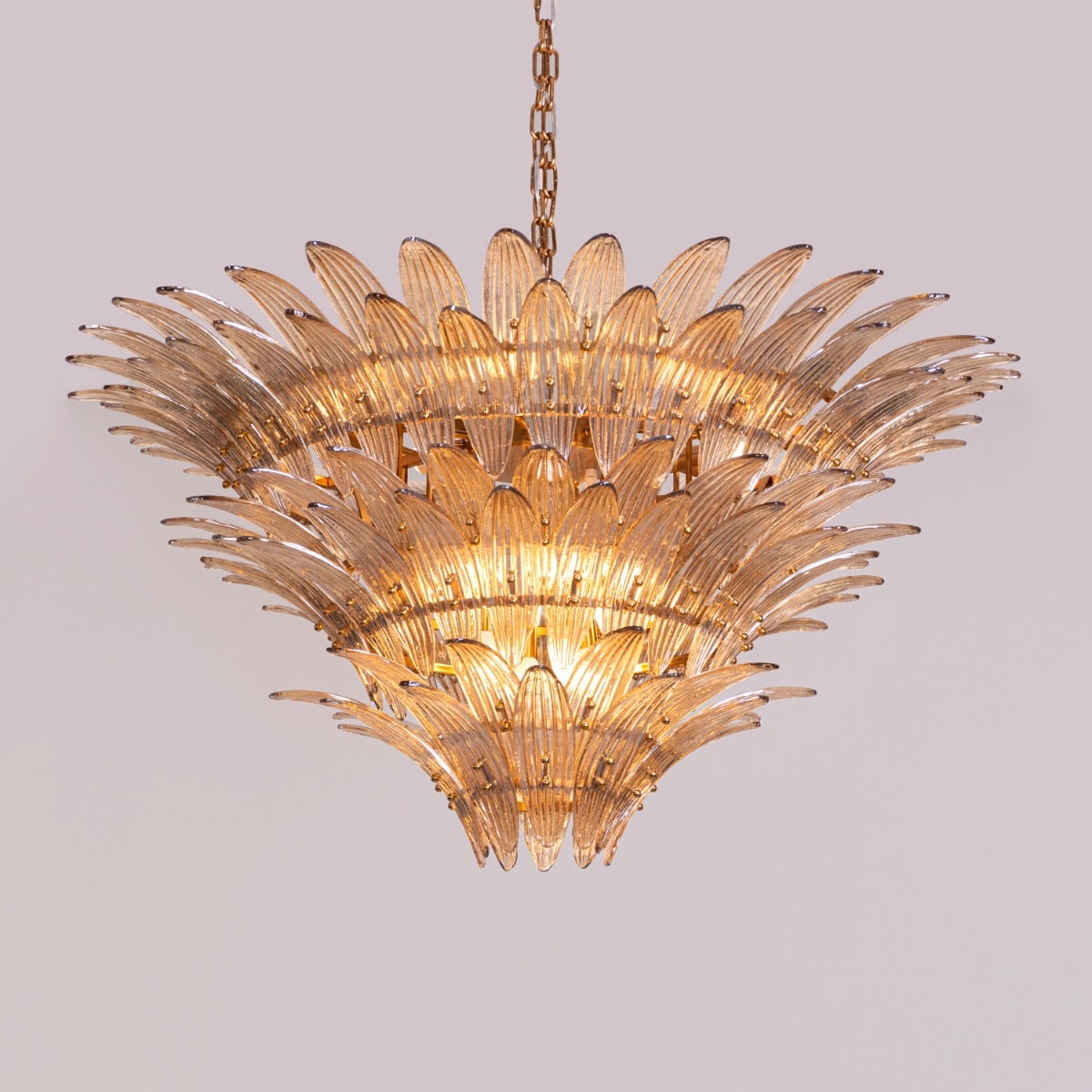Land This Plane (Large, Gold) Glass Chandelier