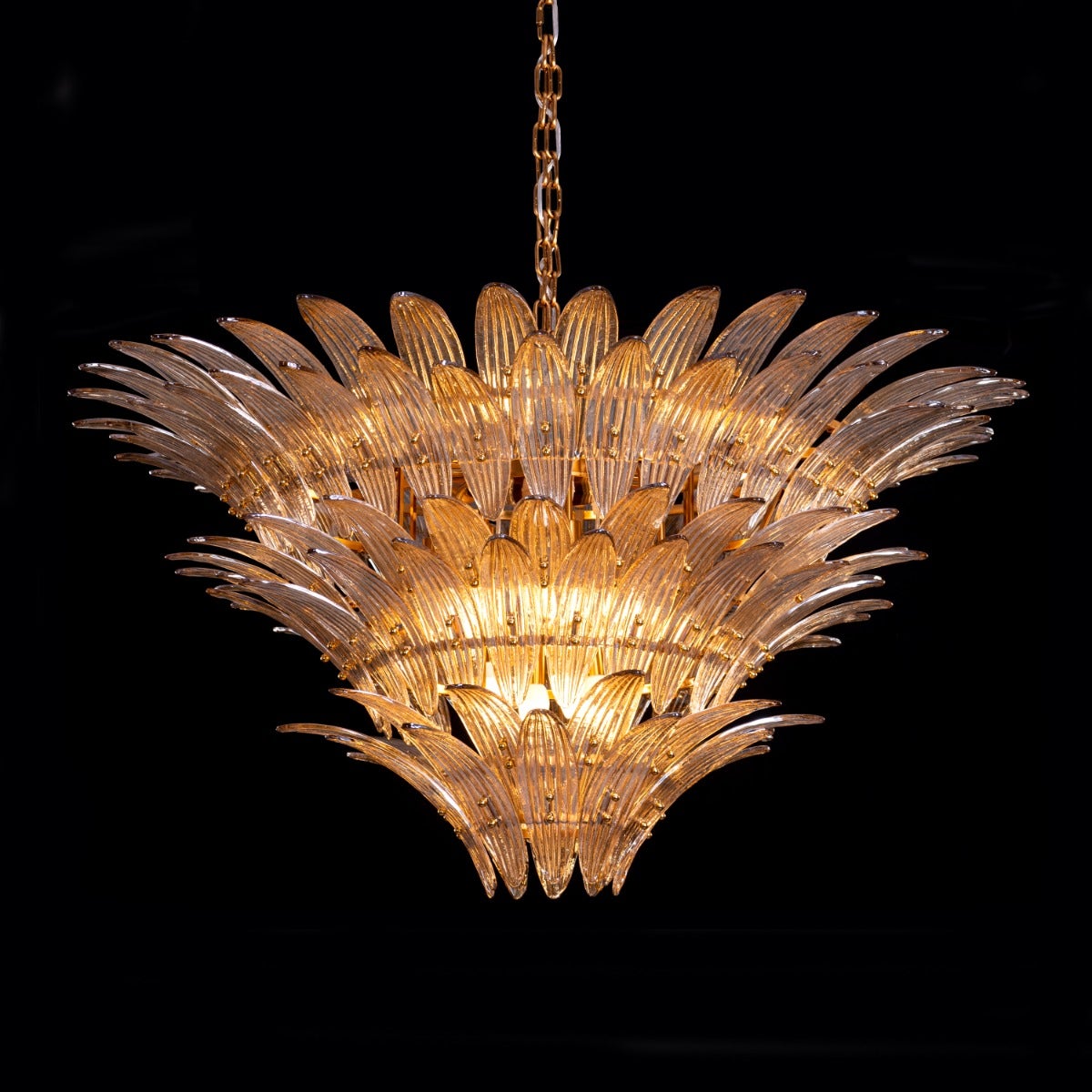 Land This Plane (Large, Gold) Glass Chandelier