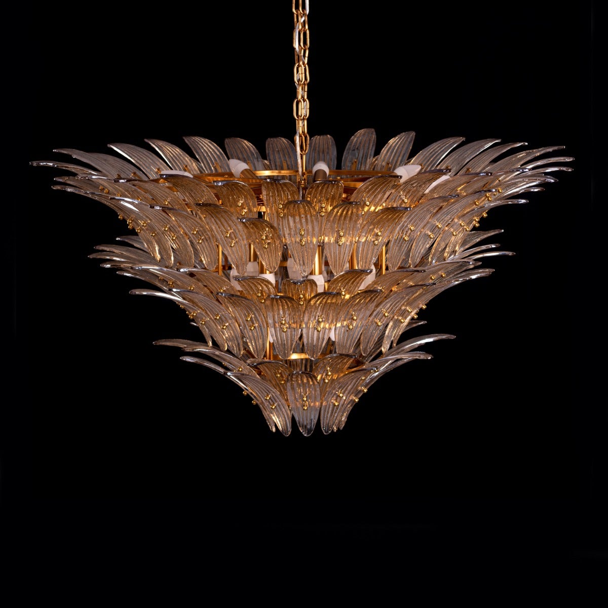 Land This Plane (Large, Gold) Glass Chandelier