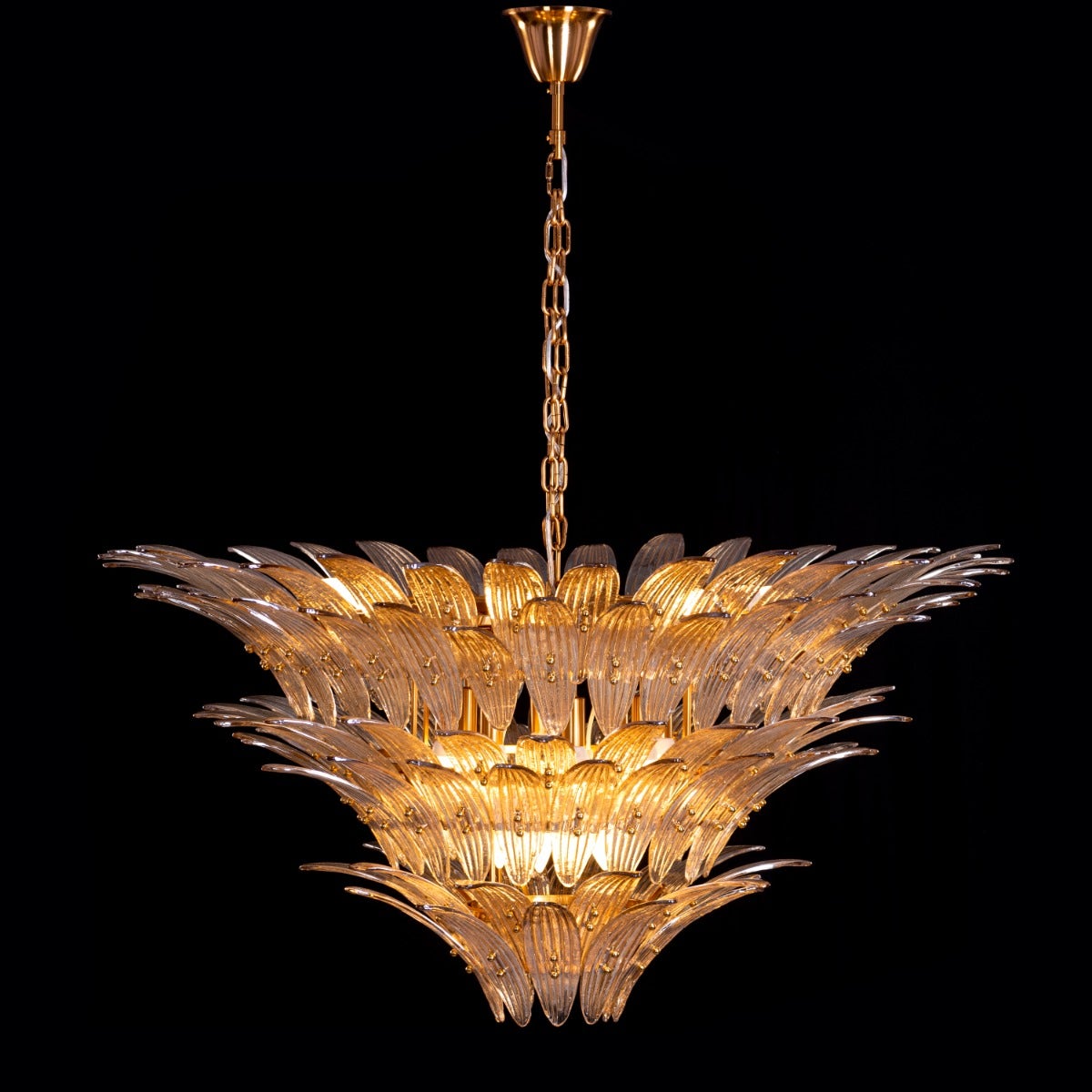 Land This Plane (Large, Gold) Glass Chandelier