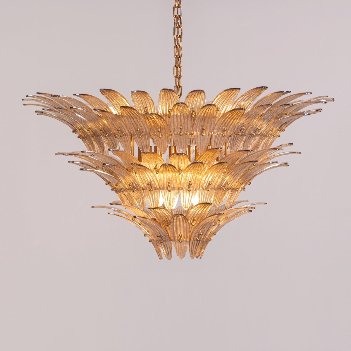 Land This Plane (Large, Gold) Glass Chandelier