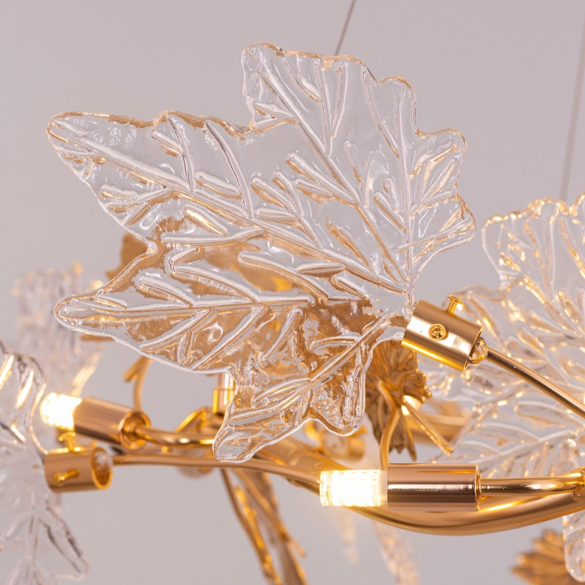 Falling For Flowers (Large, Gold) 1-Layer Tree Branch Crystal Chandelier