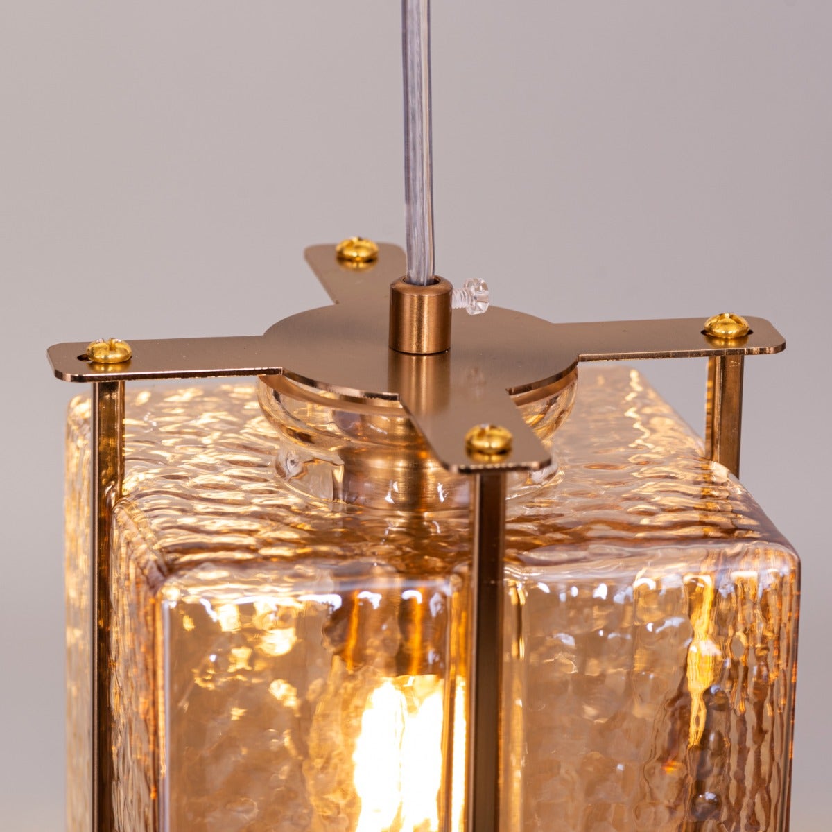 Take The Leap (Amber, Green) Textured Glass Chandelier