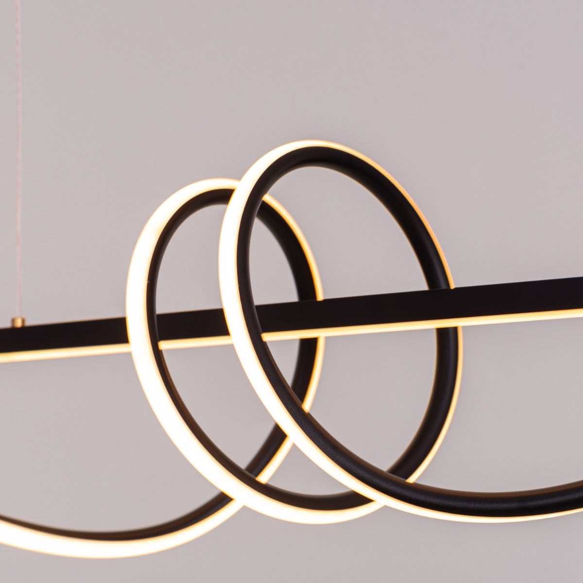 Up In The Air (Large, Black, 3 Color Dimmable LED with Remote Control) Chandelier