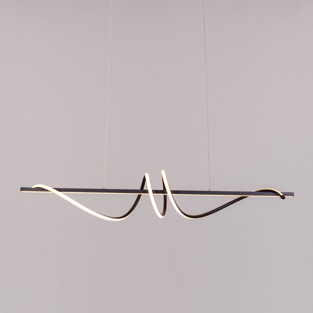 Up In The Air (Large, Black, 3 Color Dimmable LED with Remote Control) Chandelier