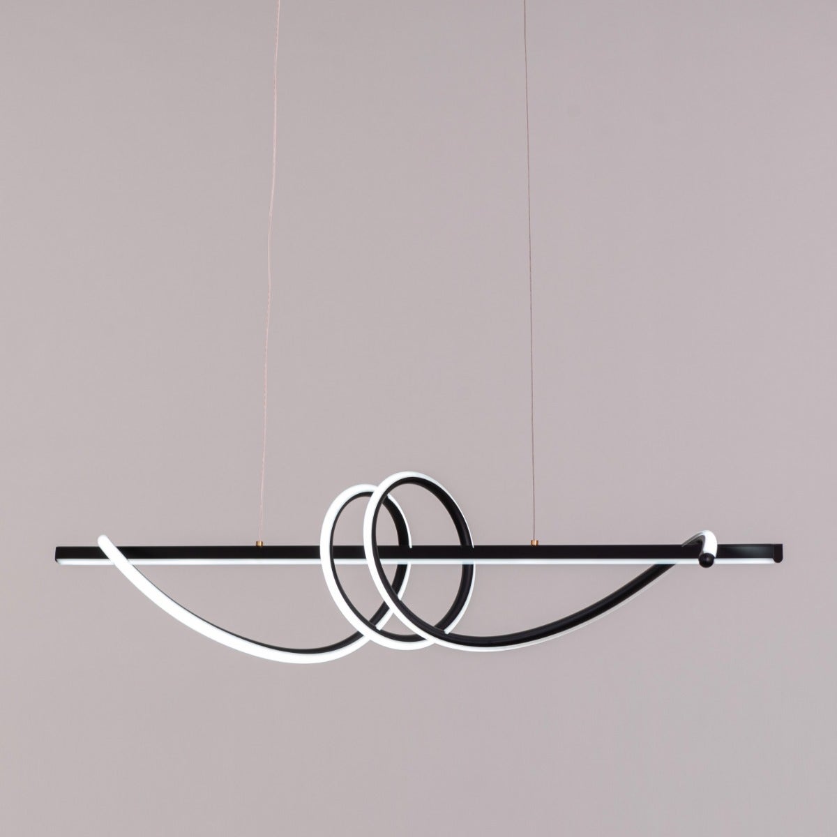 Up In The Air (Large, Black, 3 Color Dimmable LED with Remote Control) Chandelier