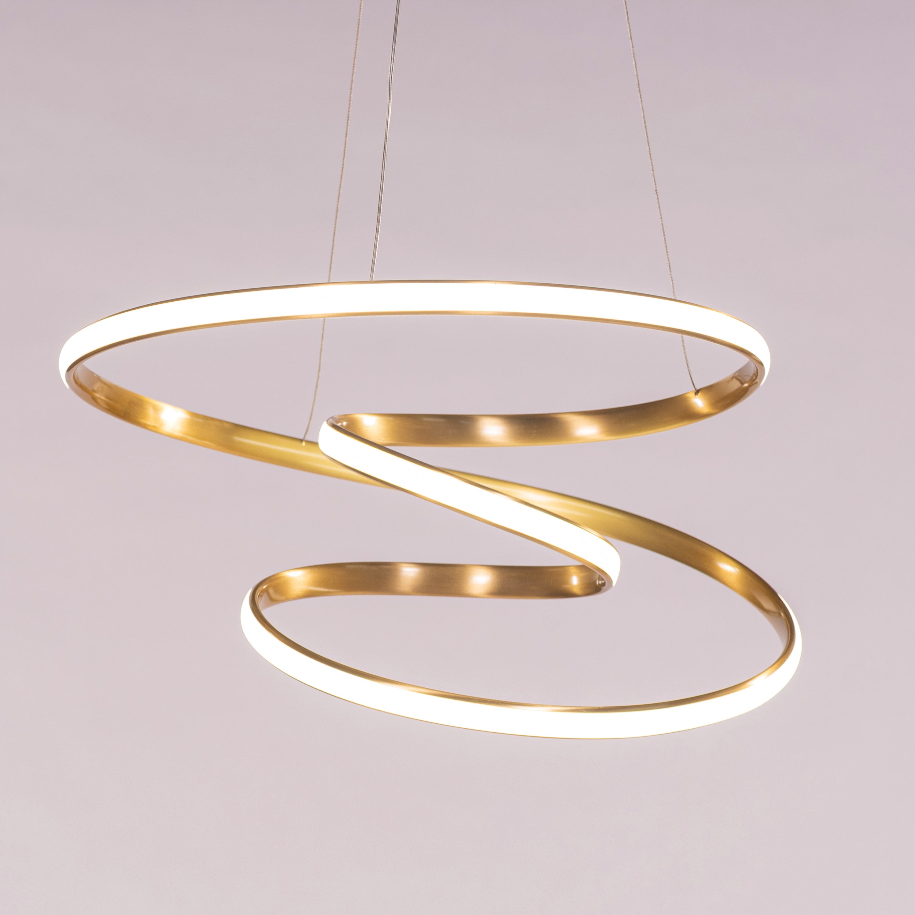 Sleepover (Gold, 3 Color Dimmable LED with Remote Control) Chandelier