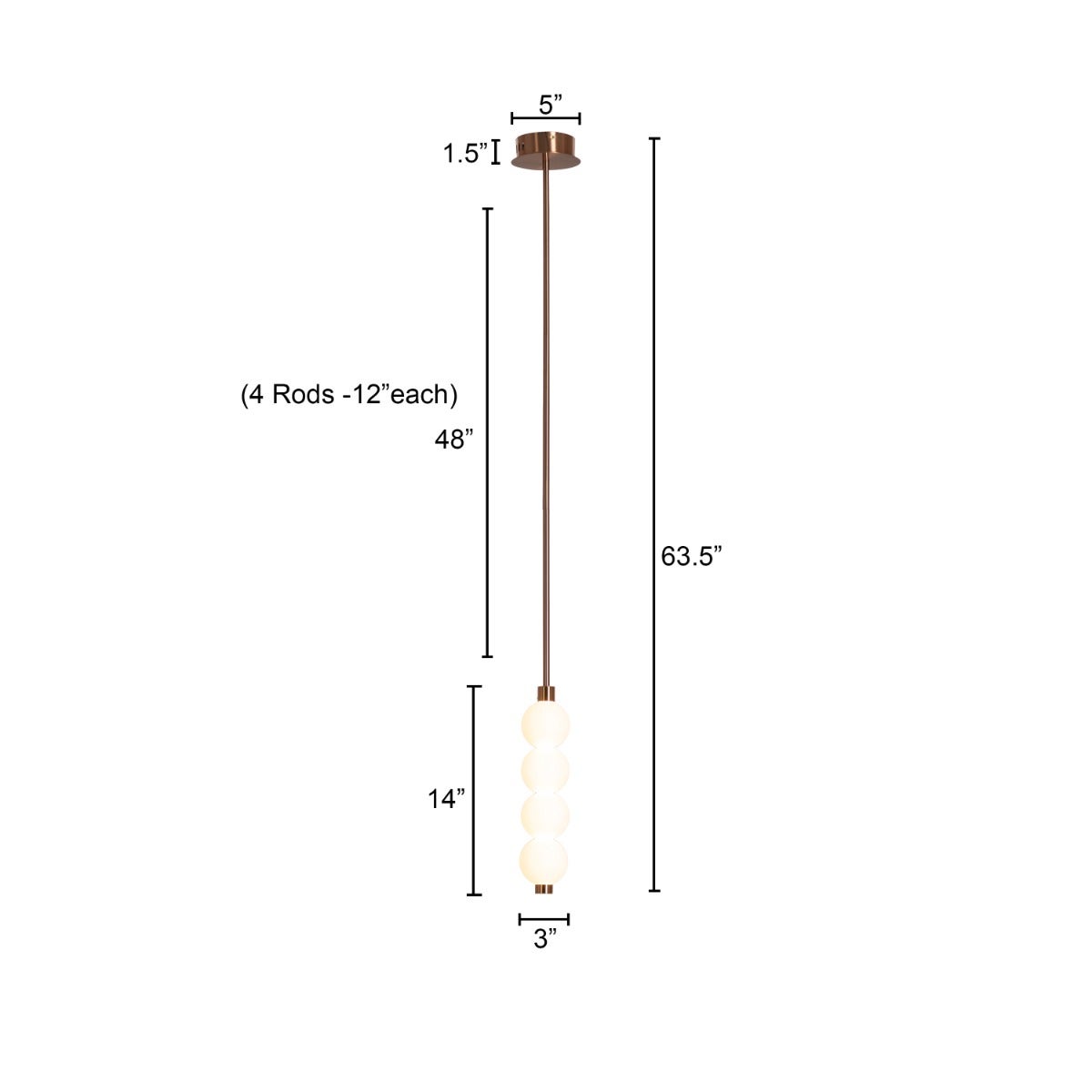 Be The Story (Gold, Built-In LED) Pendant Light