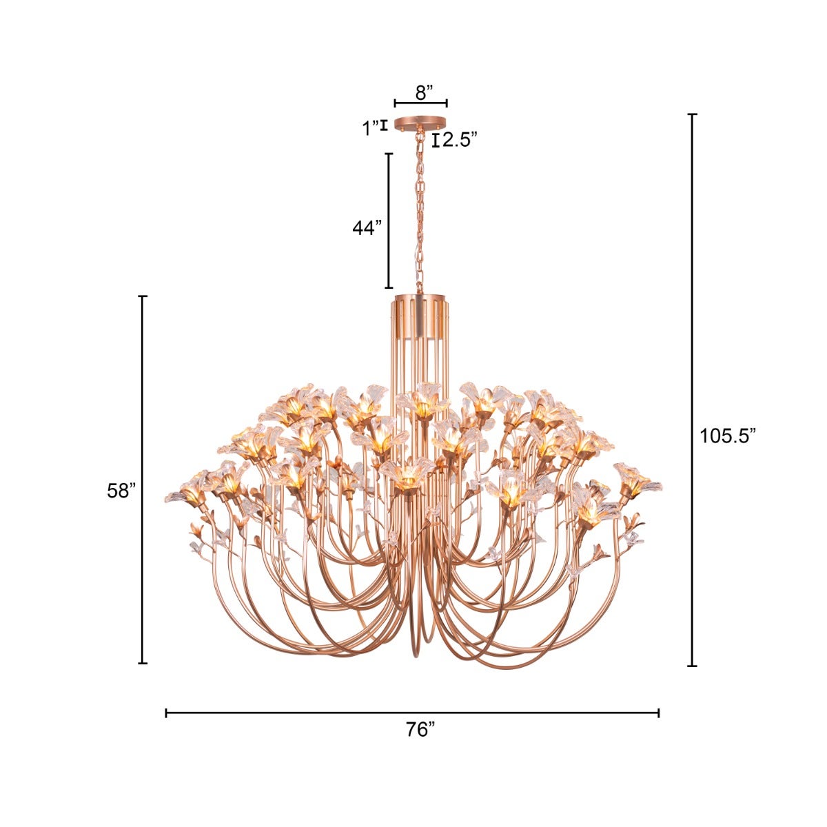 Pleasure My Treasure (Large, Gold) Crystal Chandelier