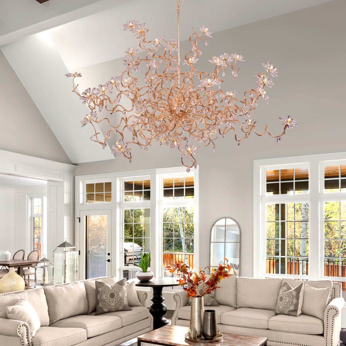 Control The Trolls (Large, Gold) Crystal Chandelier