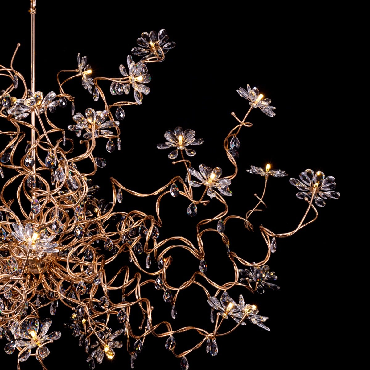 Control The Trolls (Large, Gold) Crystal Chandelier