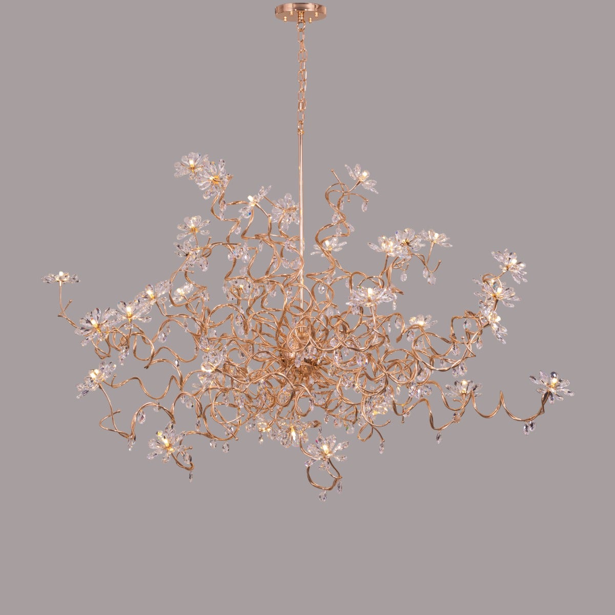 Control The Trolls (Large, Gold) Crystal Chandelier