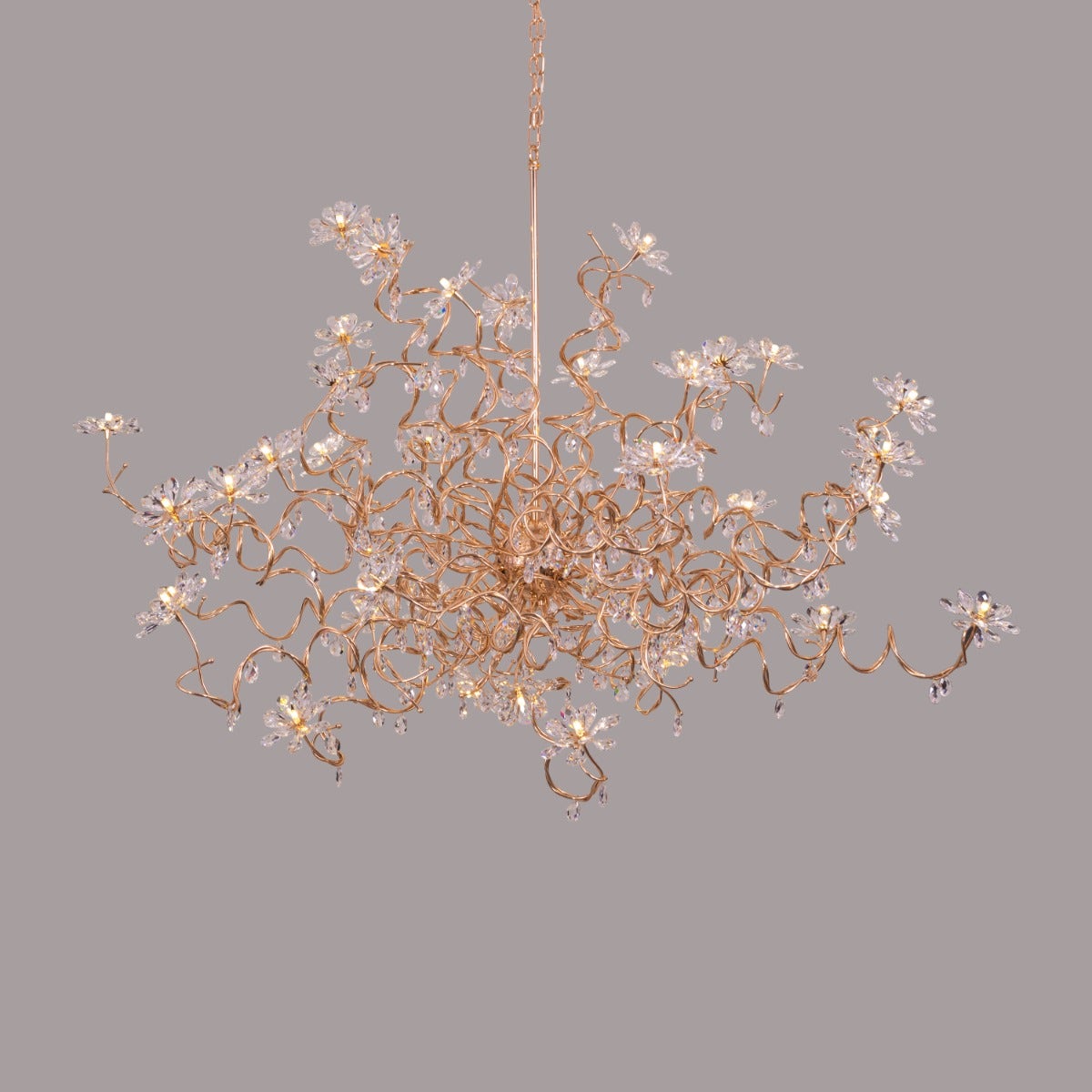 Control The Trolls (Large, Gold) Crystal Chandelier