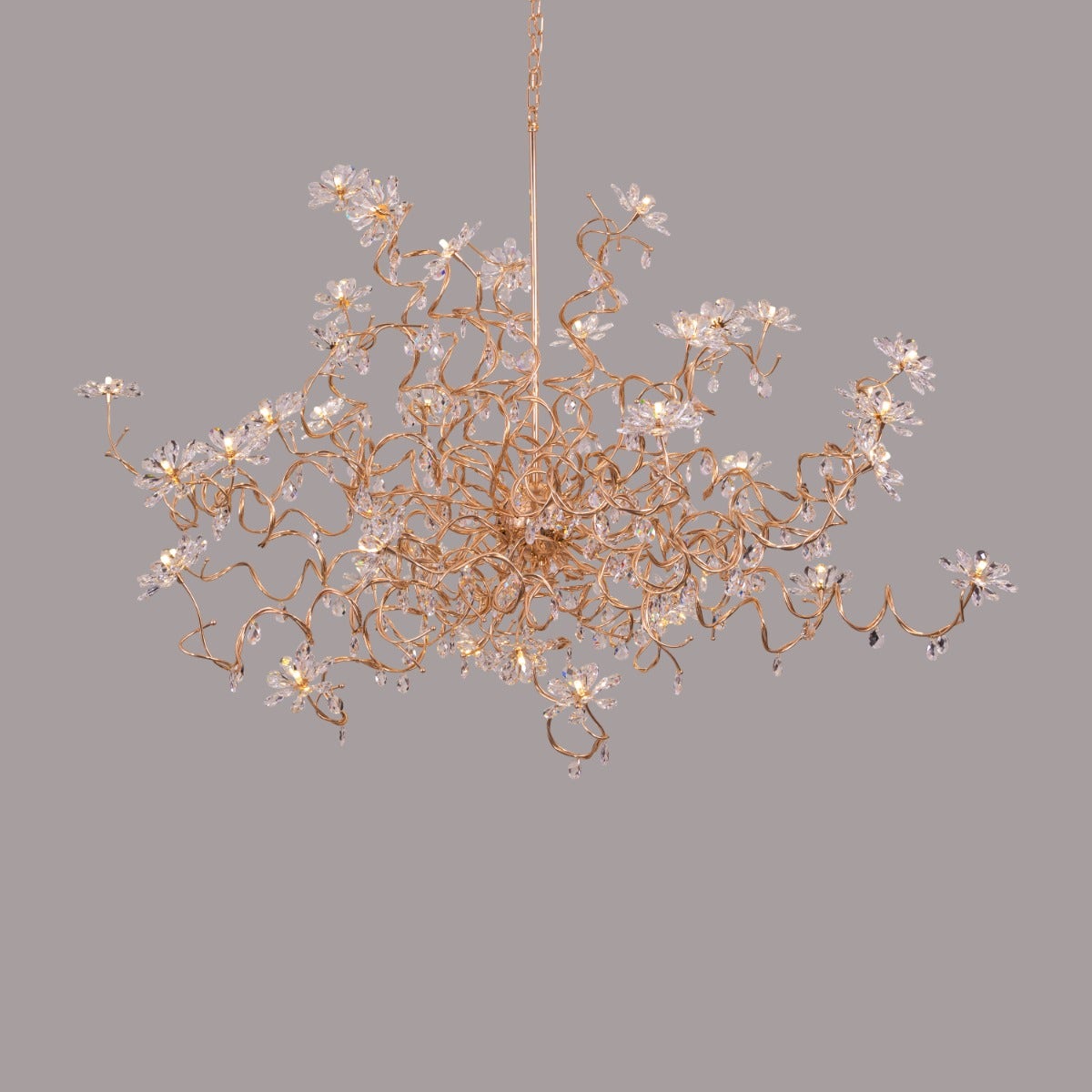 Control The Trolls (Large, Gold) Crystal Chandelier