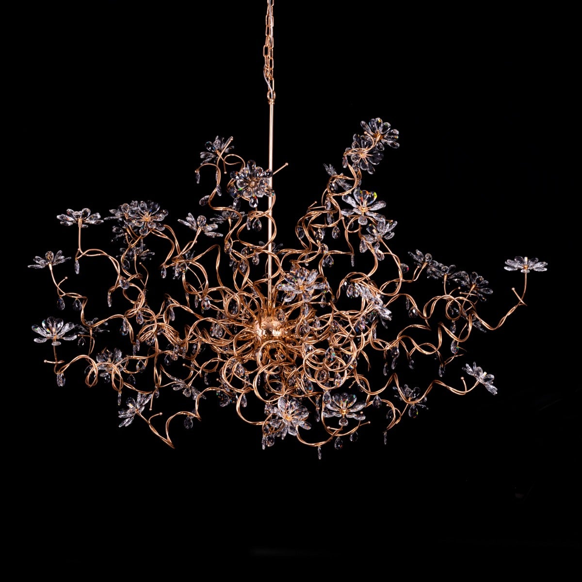 Control The Trolls (Large, Gold) Crystal Chandelier