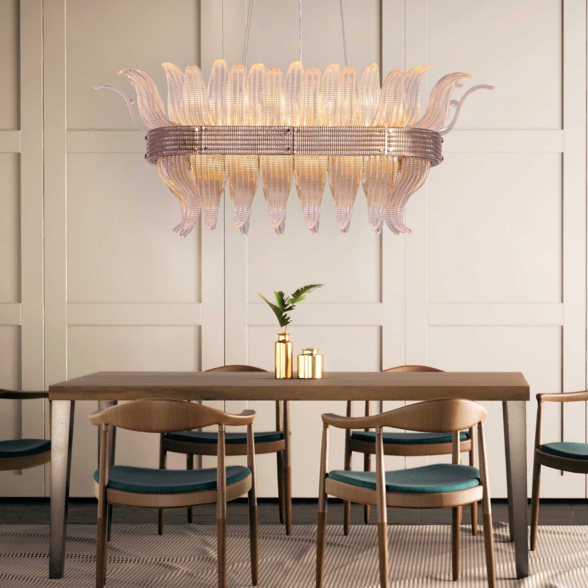 Seat At The Table (Large, Gold) Crystal Chandelier
