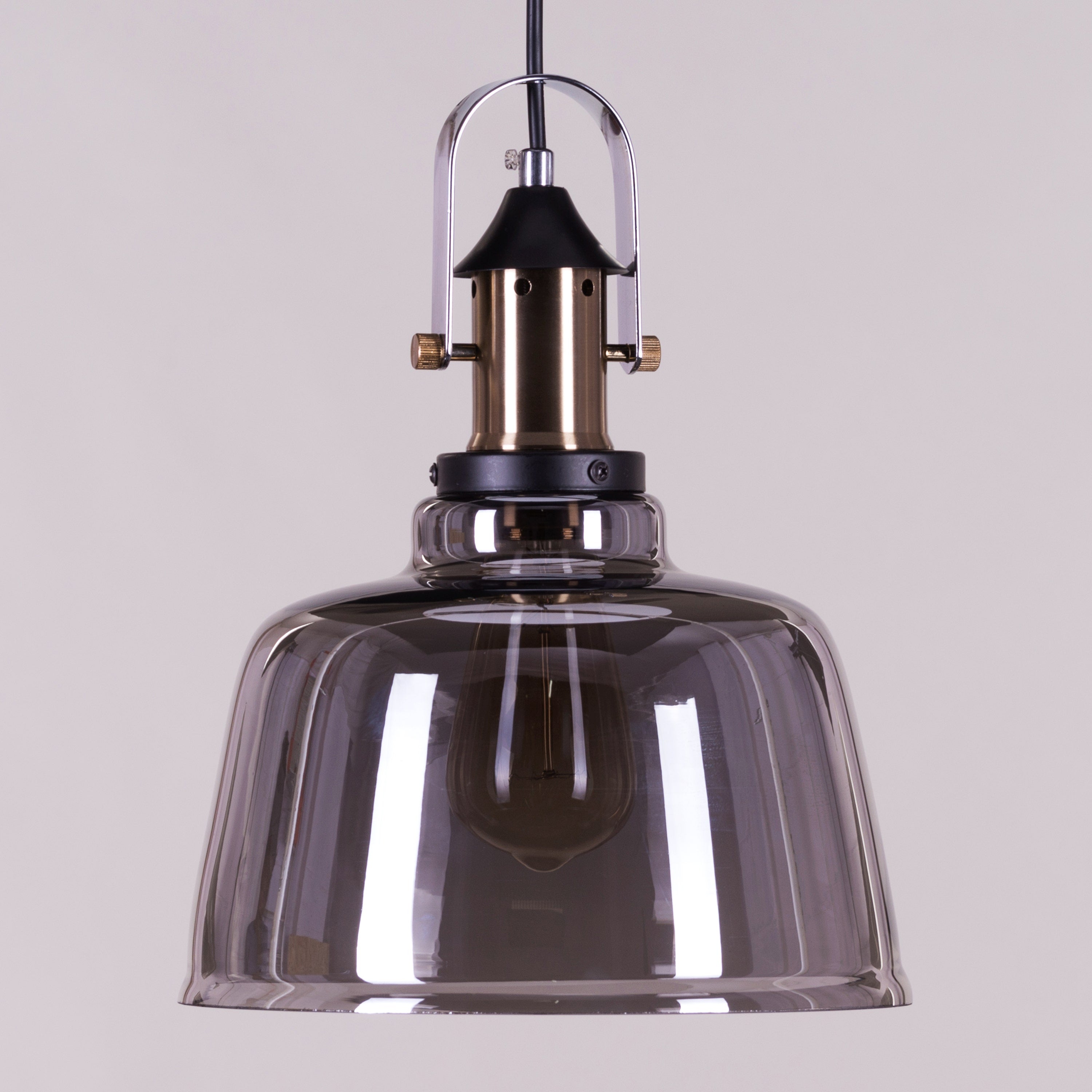 Glassy Eyed (Smokey Grey) Glass Pendant Light