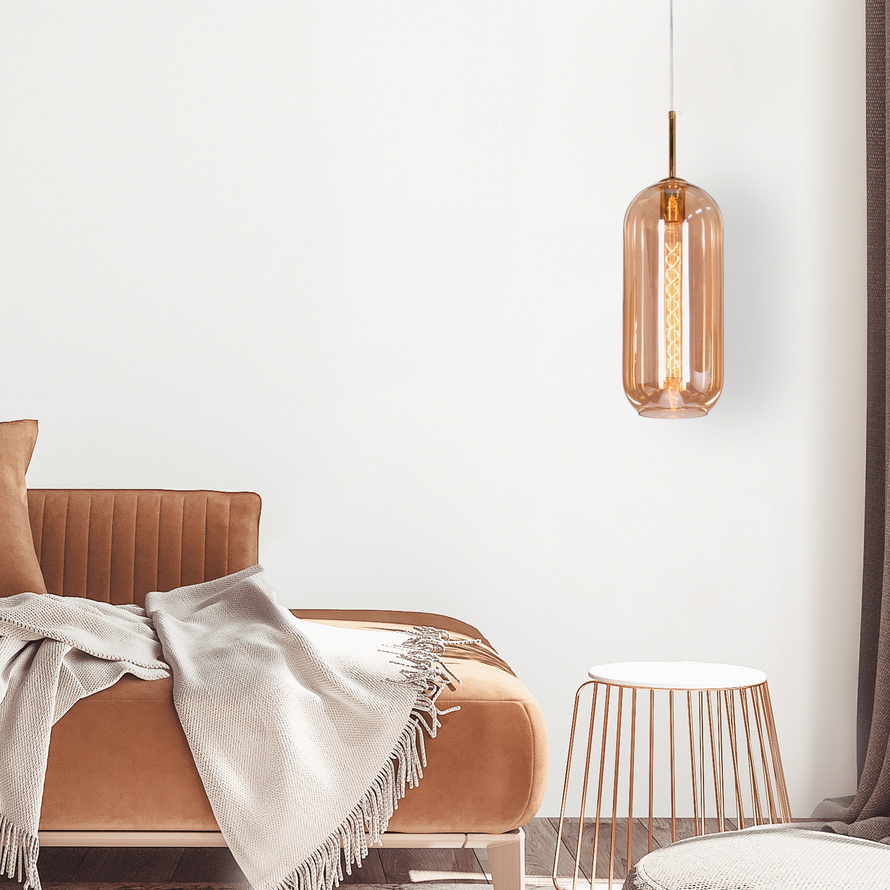 Gold Glamour (Medium, Gold) Glass Pendant Light