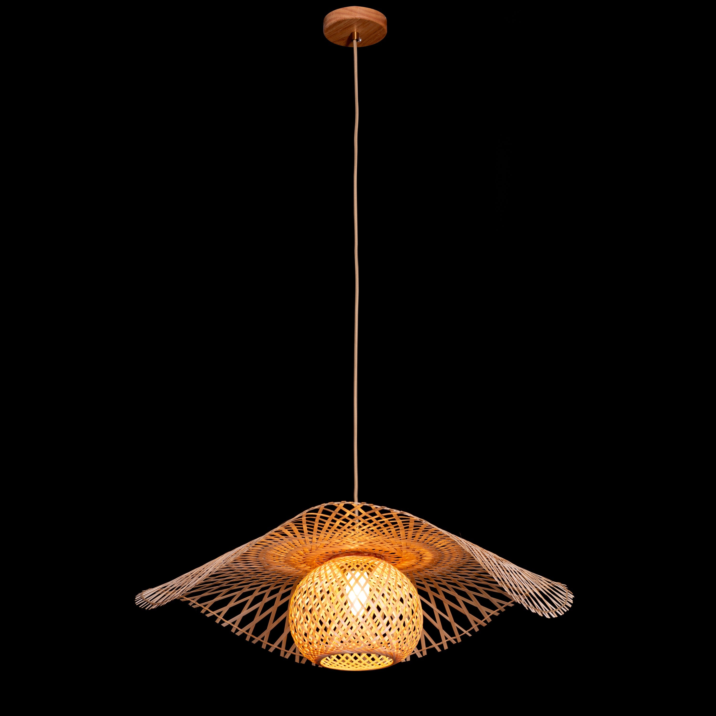 Come Undone Rattan Pendant Light